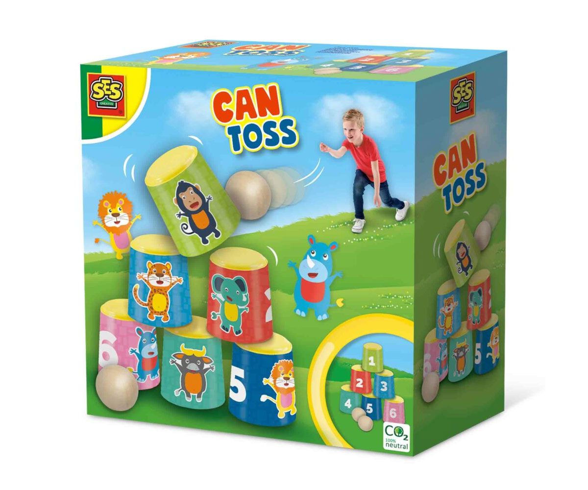 Игра SES за събаряне на кутийки – 6 чаши и 2 топки