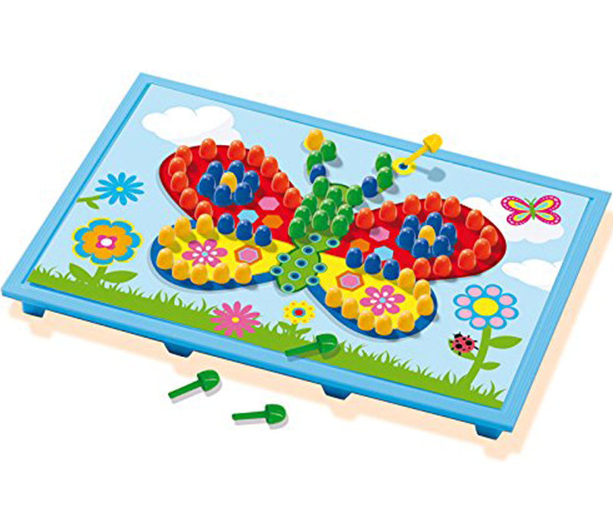 Дъска за мозайка с карти SES Creative, 3–6 г.