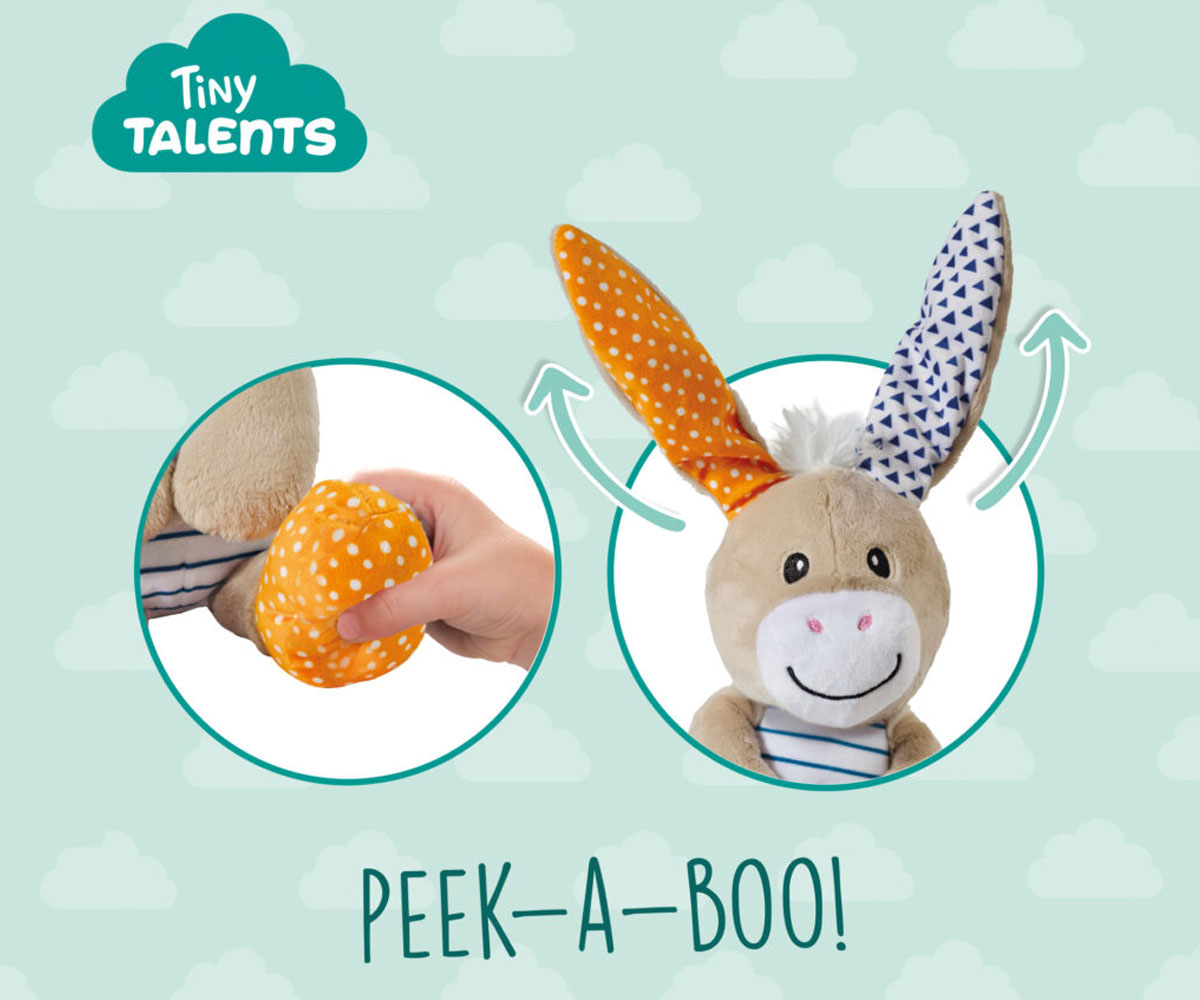 Плюшено магаренце SES Creative Peek-a-boo, 10 м – 3 г.