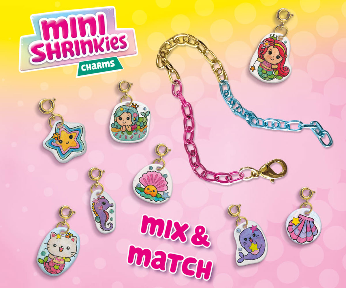Гривни с талисмани SES Mini Shrinkies Lovely Ocean, 10 талисмана
