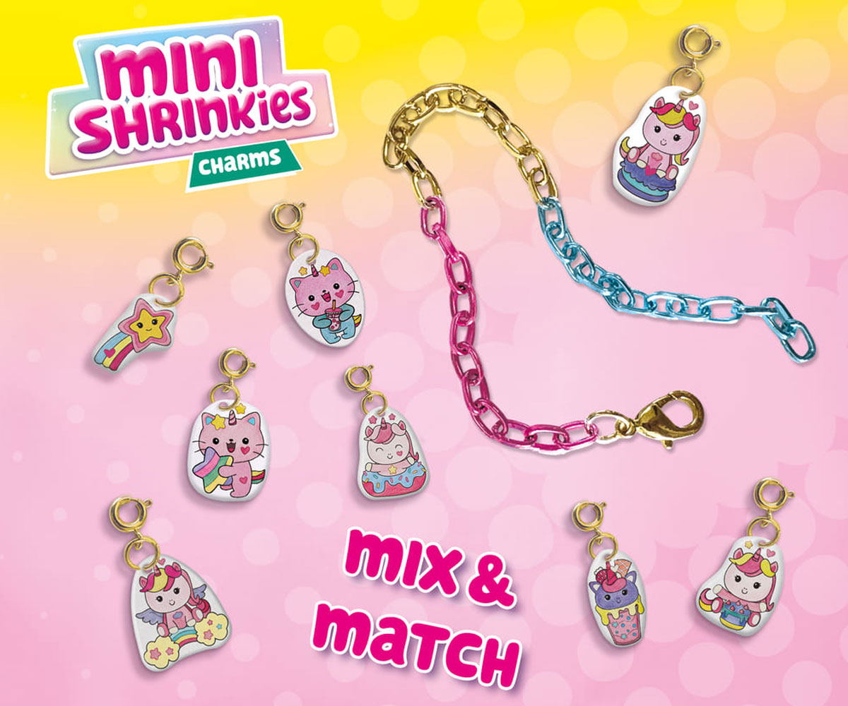 Гривни с талисмани SES Mini Shrinkies Unicorn Sweeties, 10 талисмана