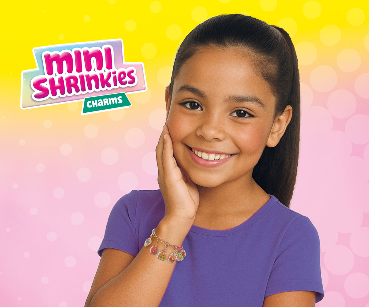 Гривни с талисмани SES Mini Shrinkies Fast Foodies, 10 талисмана