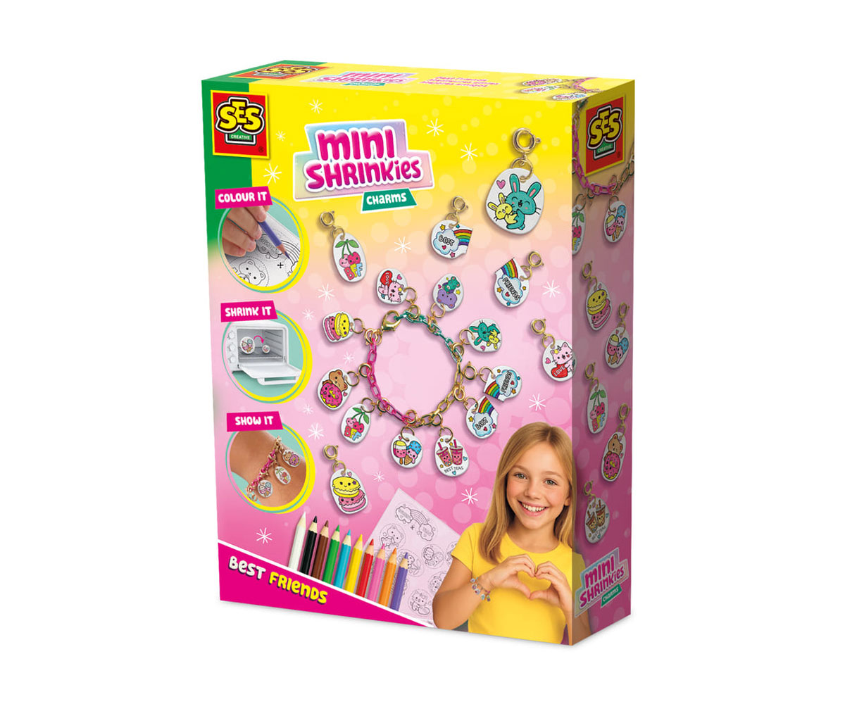 Гривни с талисмани SES Mini Shrinkies Best Friends, 10 талисмана