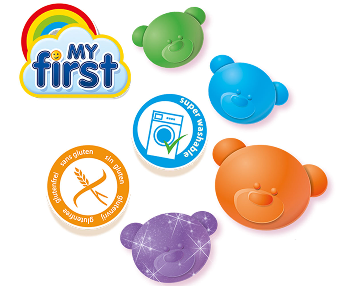 SES My First пластилин за най-малките, 4 цвята по 90 г