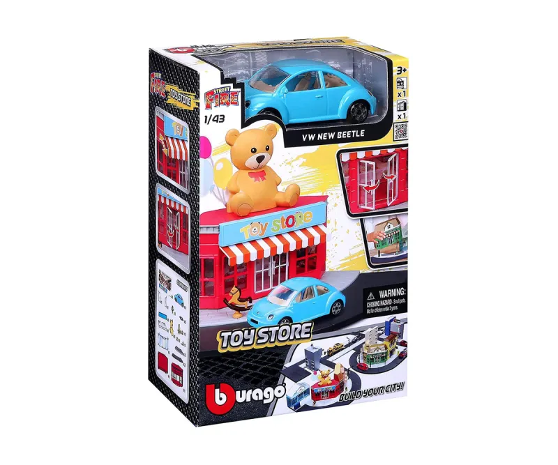 Комплект кръгово кръстовище Bburago Street Fire City 1:43