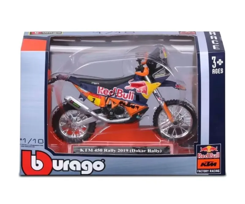 Метален мотоциклет Red Bull KTM Bburago, 1:18