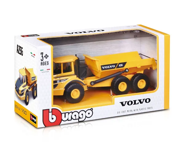 Метален модел на самосвал Volvo A25G Bburago, 1:50