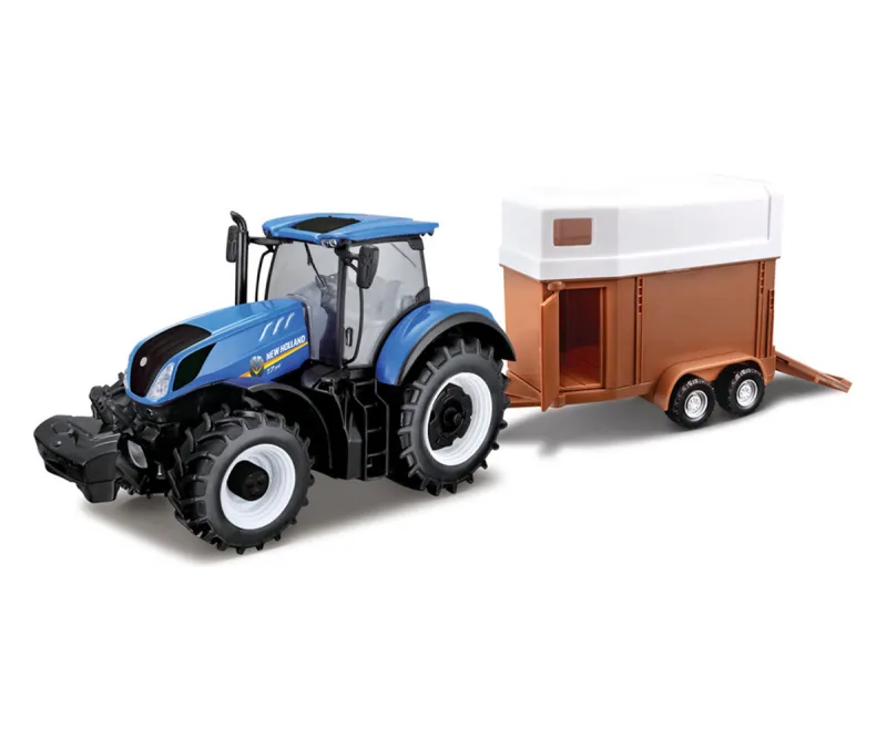 Трактор с ремарке за сено Bburago New Holland Farm 1:32