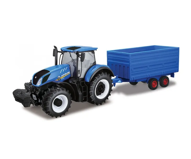 Трактор с ремарке за сено Bburago New Holland Farm 1:32