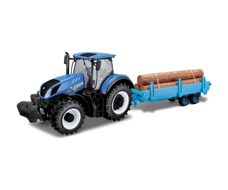 Трактор с ремарке за сено Bburago New Holland Farm 1:32
