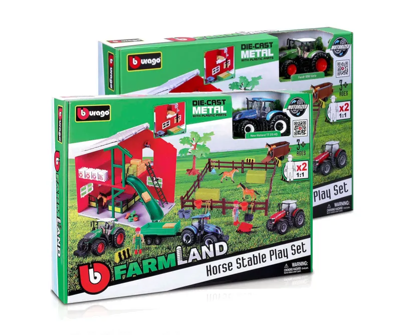 Трактор с ремарке за сено Bburago New Holland Farm 1:32