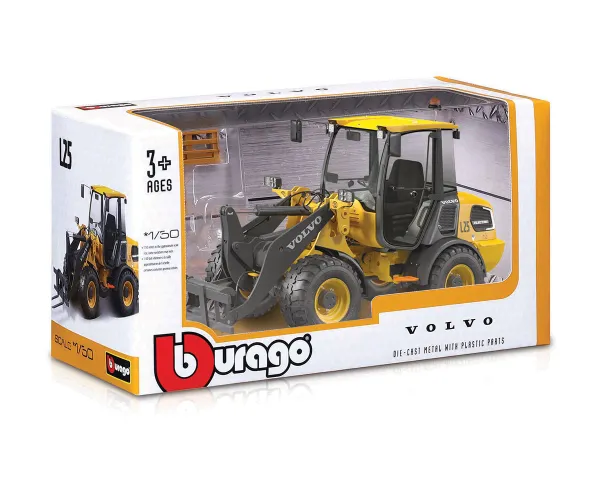 Метален модел на мотокар Volvo L25 Bburago, 1:50