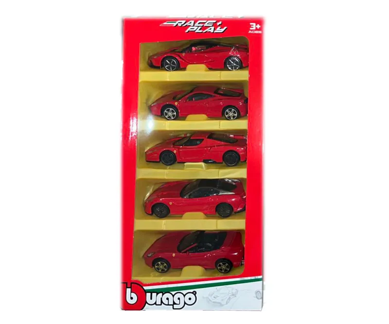 Комплект Bburago Ferrari от 5 колички в мащаб 1:43