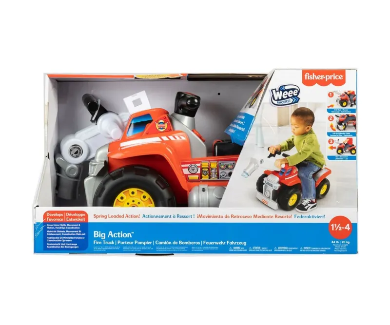 Кола за бутане Fisher-Price Пожарна с дистанционно