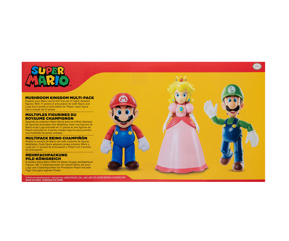 Супер Марио – комплект 3 фигурки 10 см Mushroom Kingdom