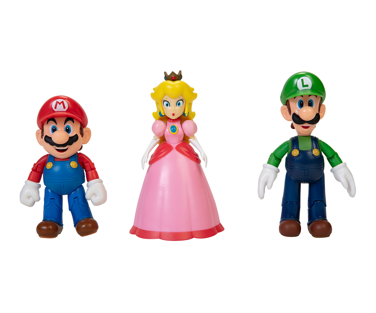 Супер Марио – комплект 3 фигурки 10 см Mushroom Kingdom