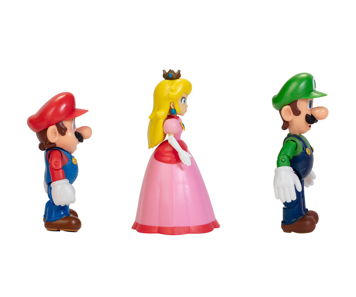 Супер Марио – комплект 3 фигурки 10 см Mushroom Kingdom