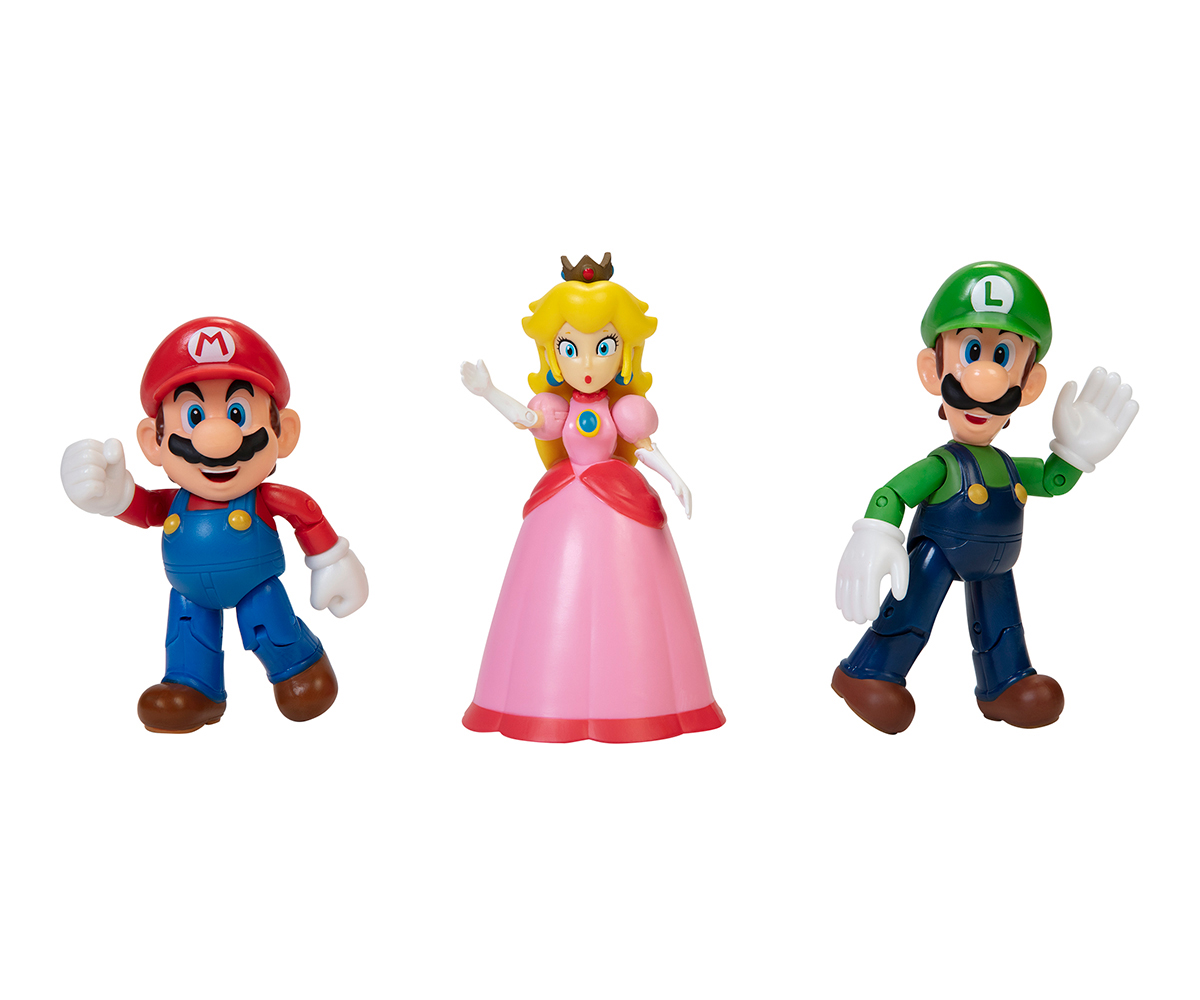 Супер Марио – комплект 3 фигурки 10 см Mushroom Kingdom