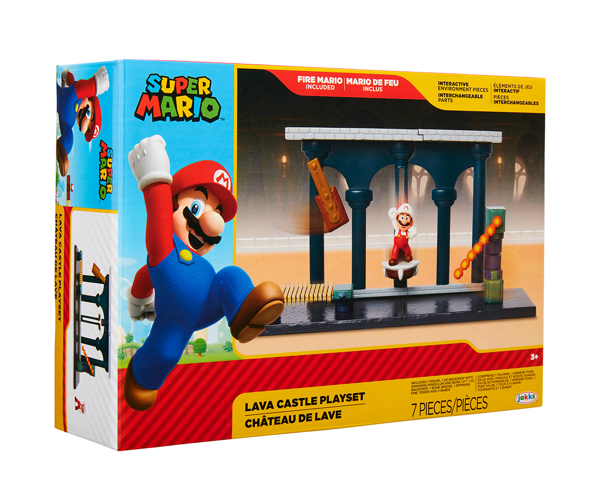Супер Марио – игрален комплект Lava Castle, 7 части