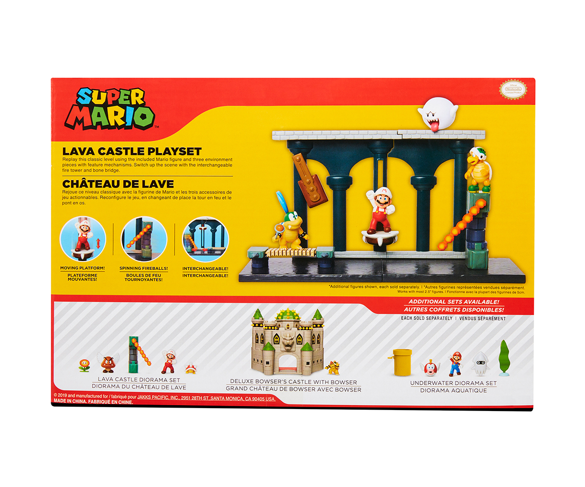 Супер Марио – игрален комплект Lava Castle, 7 части