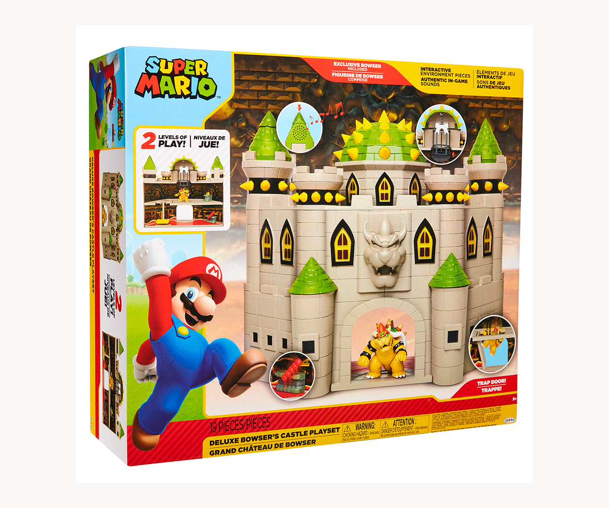Игрален комплект Супер Марио Bowser Castle с фигура 6 см