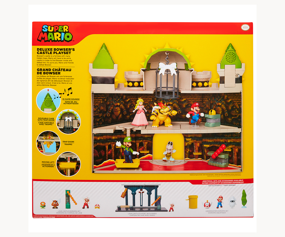 Игрален комплект Супер Марио Bowser Castle с фигура 6 см