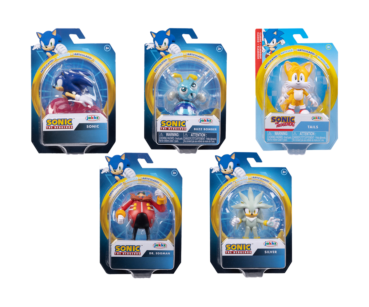 Фигурки Соник 6 см: Sonic, Tails, Dr. Eggman, Silver и Buzz Bomber