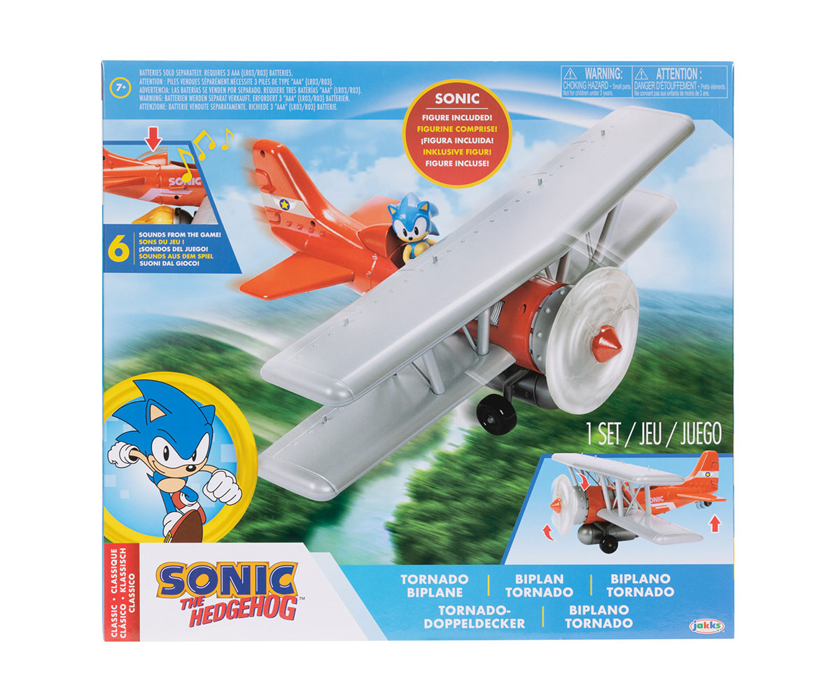 Игрален комплект Соник Tornado Biplane със звуци, 6 см