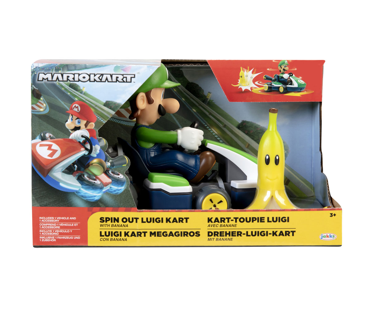 Картинг автомобил Jakks Pacific Супер Марио – Луиджи с банан