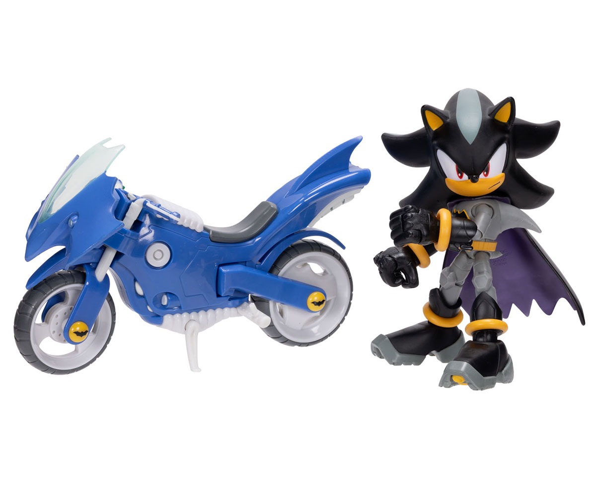 Шадоу като Батман с Батмотоциклет DC x Sonic, 12.7 см