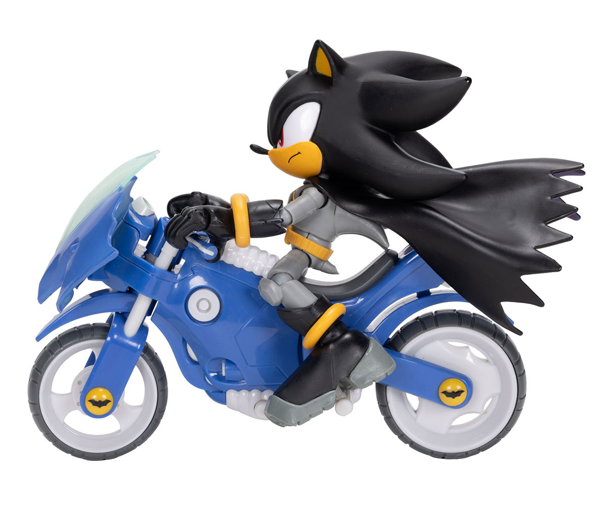Шадоу като Батман с Батмотоциклет DC x Sonic, 12.7 см