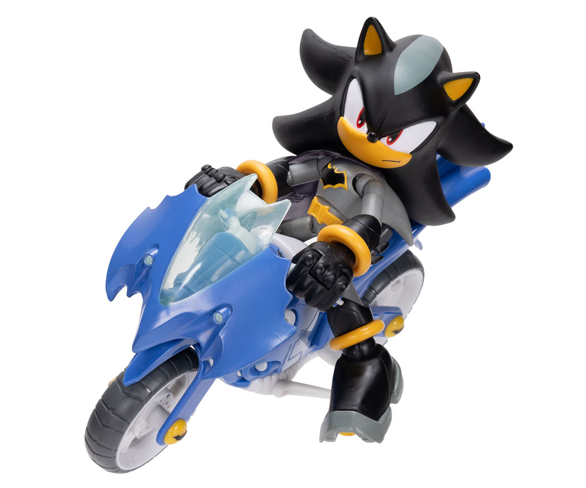 Шадоу като Батман с Батмотоциклет DC x Sonic, 12.7 см