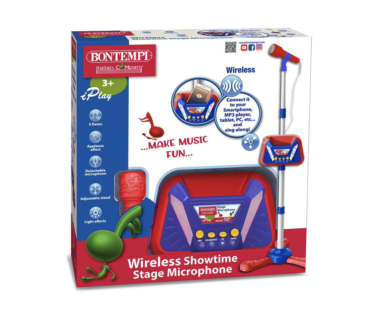 Микрофон със светеща стойка Bontempi 40 4820, 3 нива