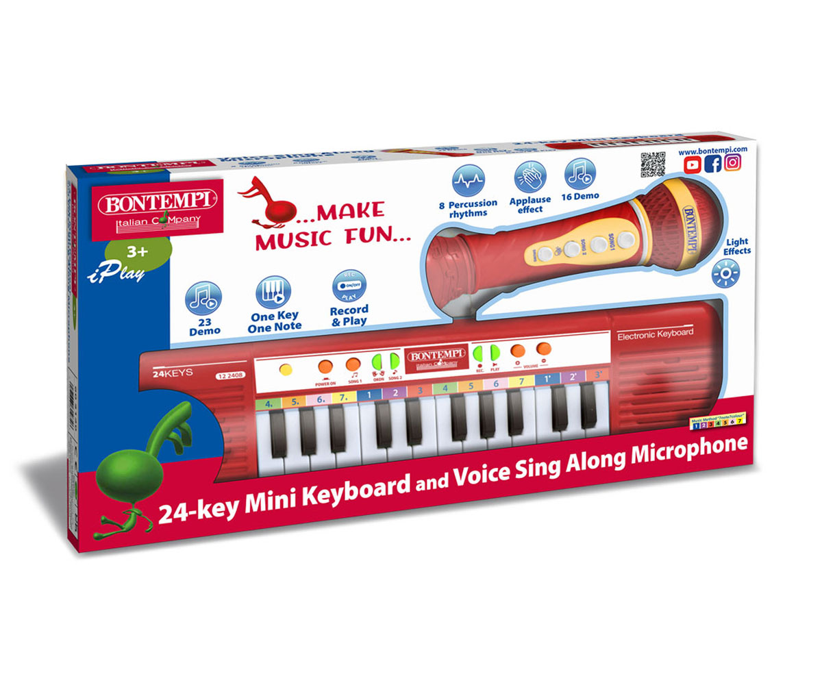 Мини караоке синтезатор Bontempi 60 2120, 24 клавиша