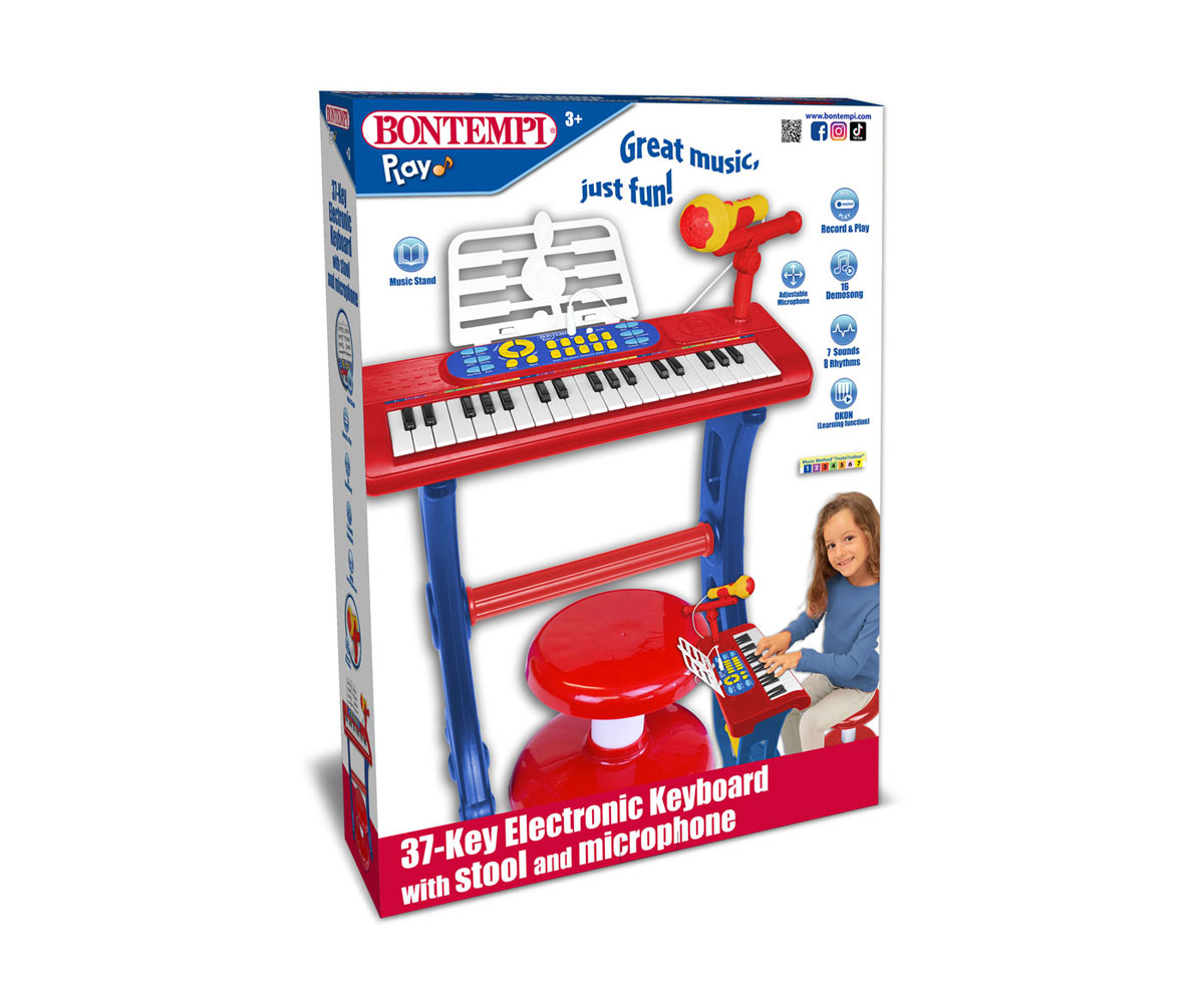 Синтезатор Bontempi 13 3720 с 37 клавиша и микрофон