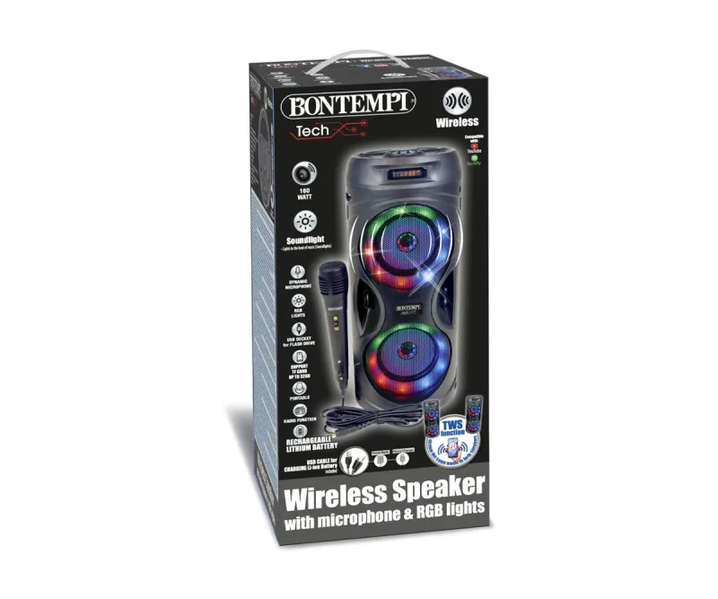 Детски микрофон Bontempi Showtime със стойка и 8 демо песни