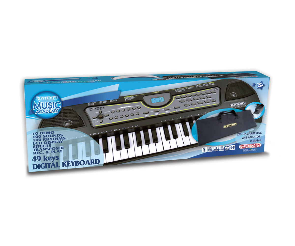 Синтезатор Bontempi 15 4909 с 49 клавиша, чанта и адаптор