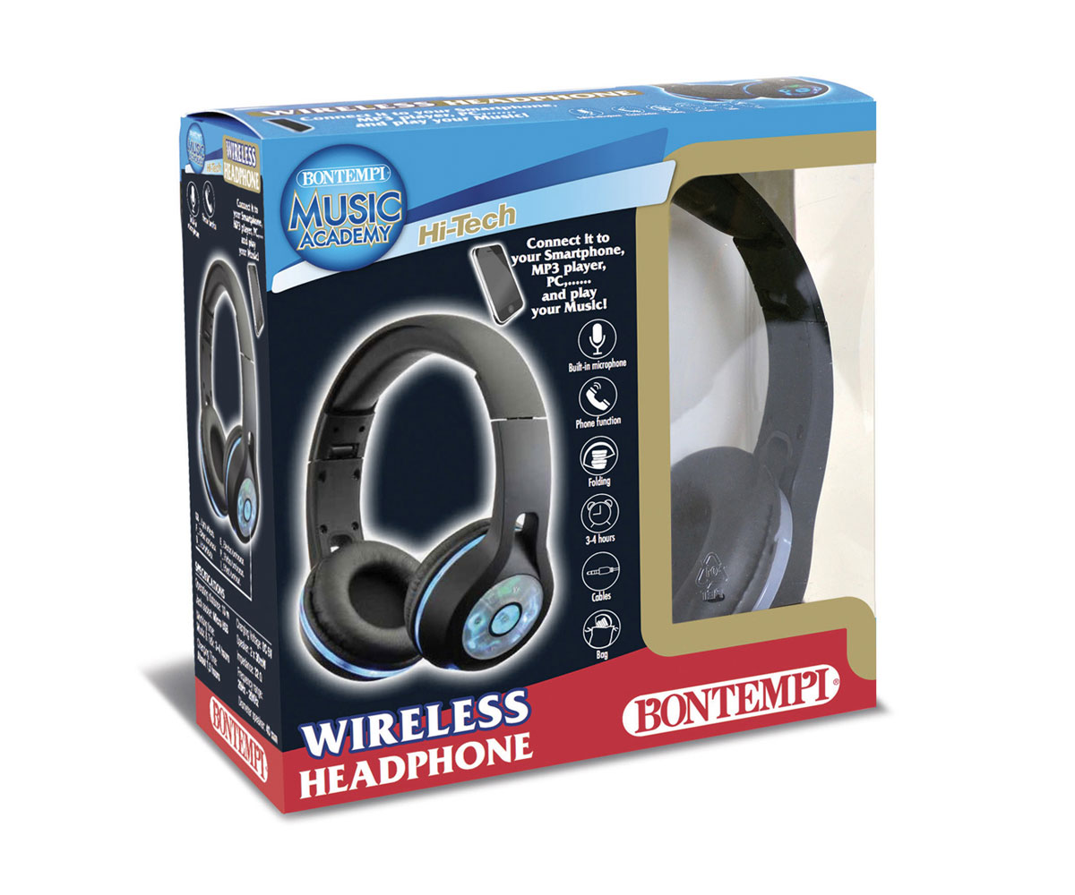 Bluetooth слушалки Bontempi 48 3001 със светлина, черни