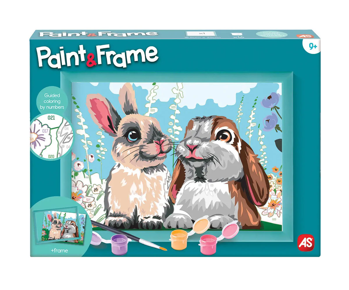 Рисуване по номера AS Company Paint & Frame Сладки зайчета с рамка