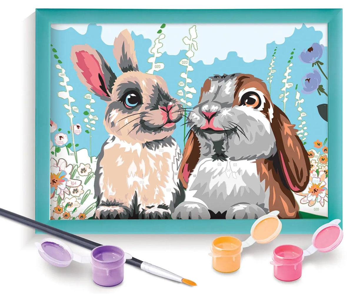 Рисуване по номера AS Company Paint & Frame Сладки зайчета с рамка