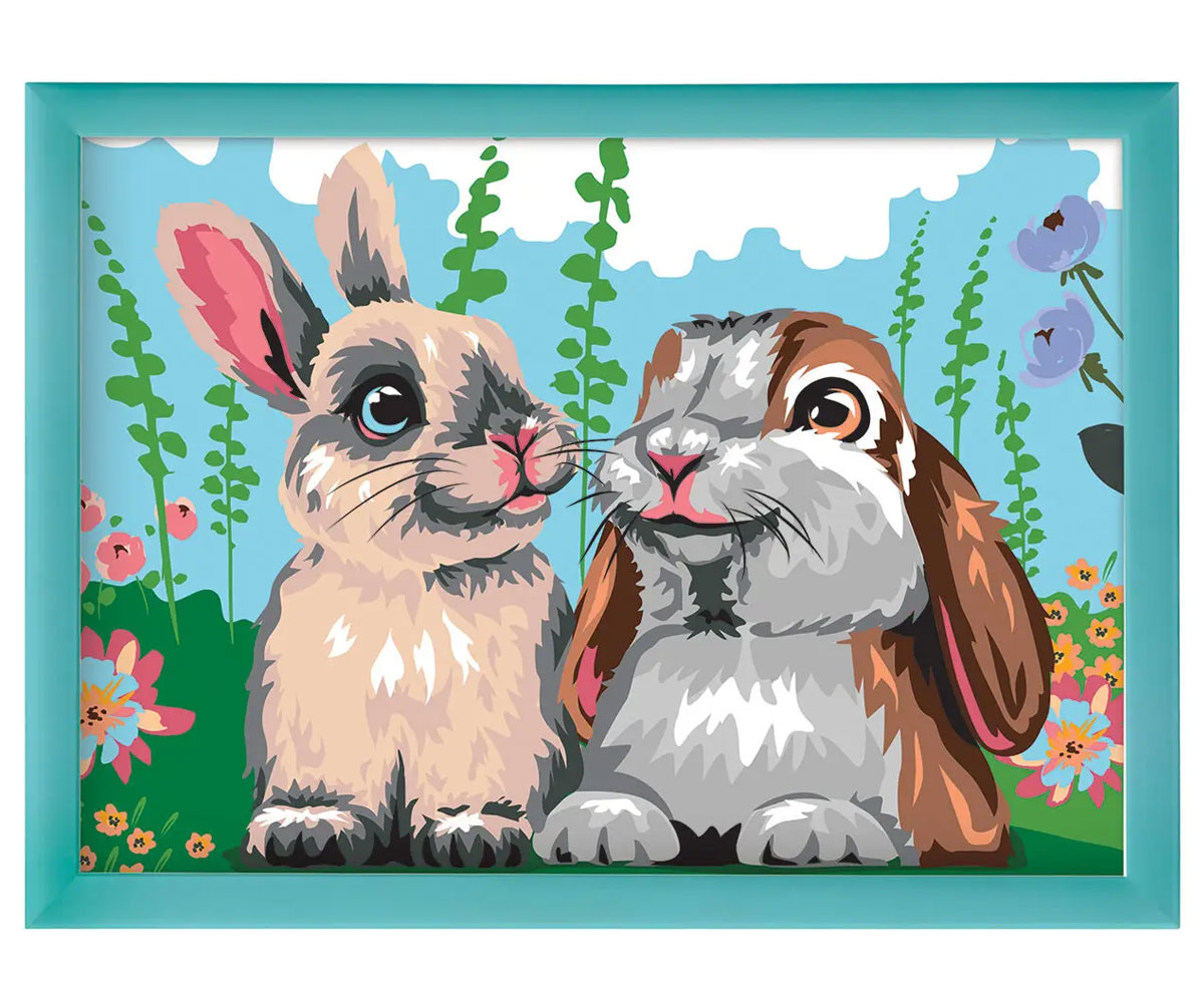 Рисуване по номера AS Company Paint & Frame Сладки зайчета с рамка