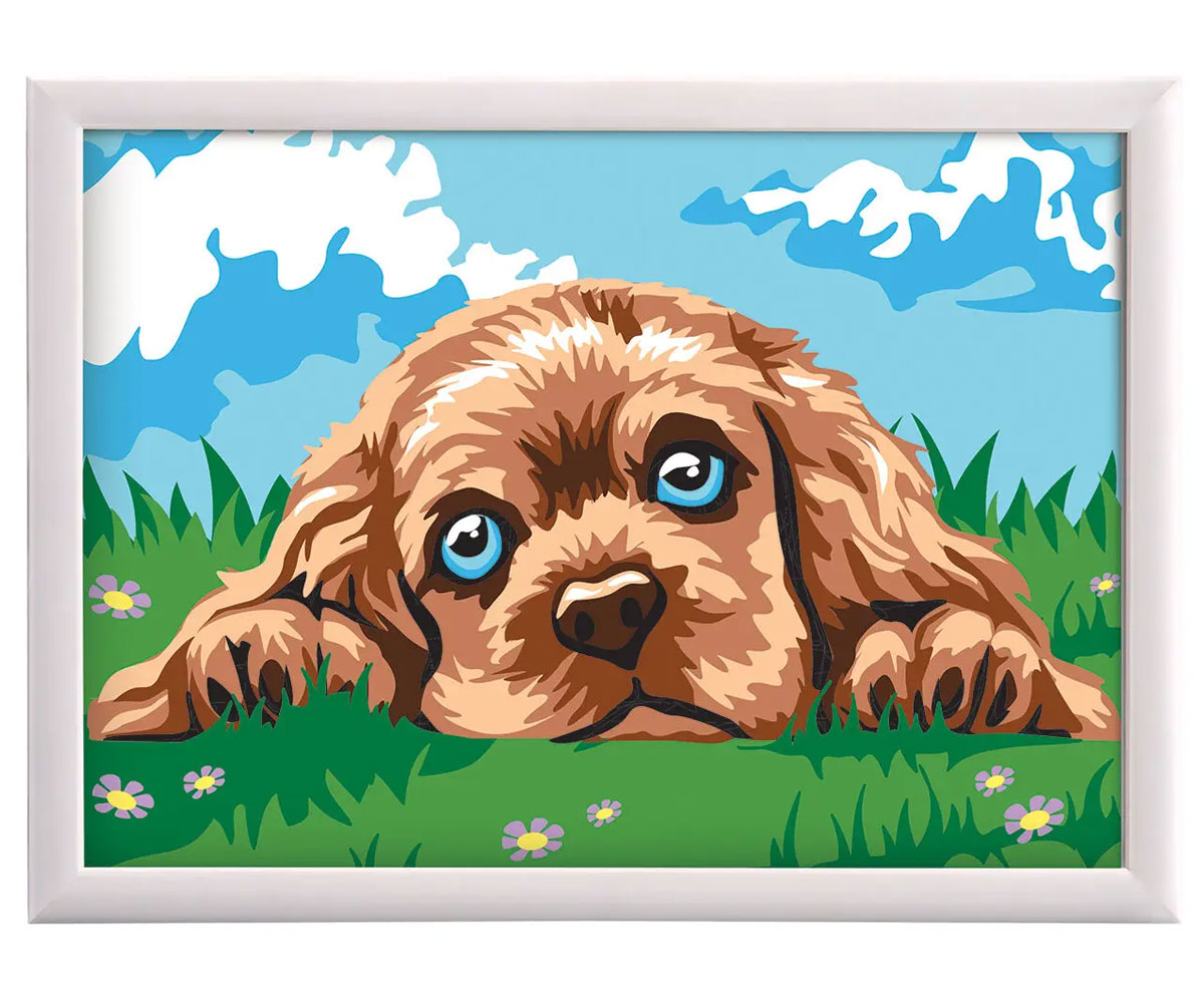Рисуване по номера AS Company Paint & Frame Кученце с рамка