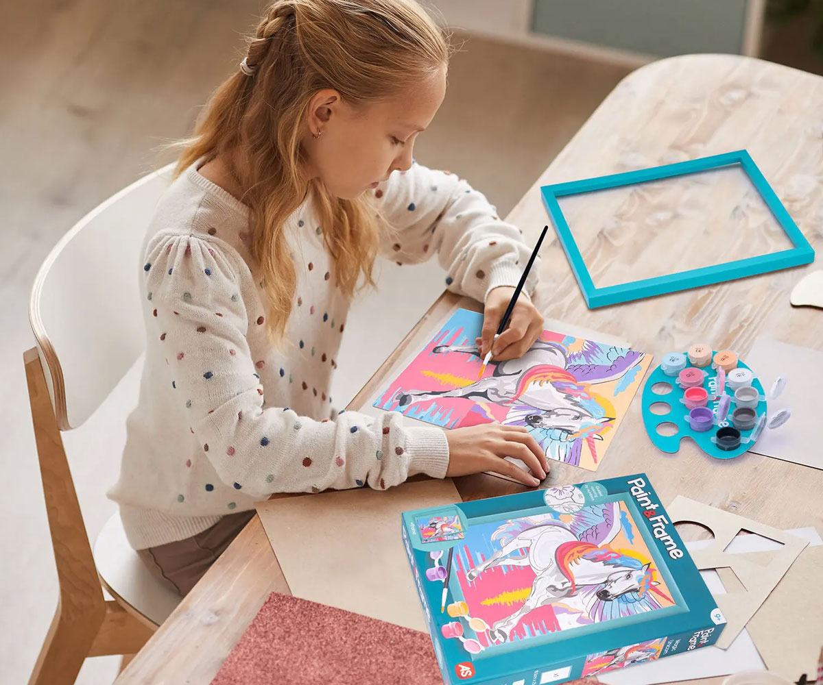 Рисуване по номера AS Company Paint & Frame Магичен еднорог с рамка