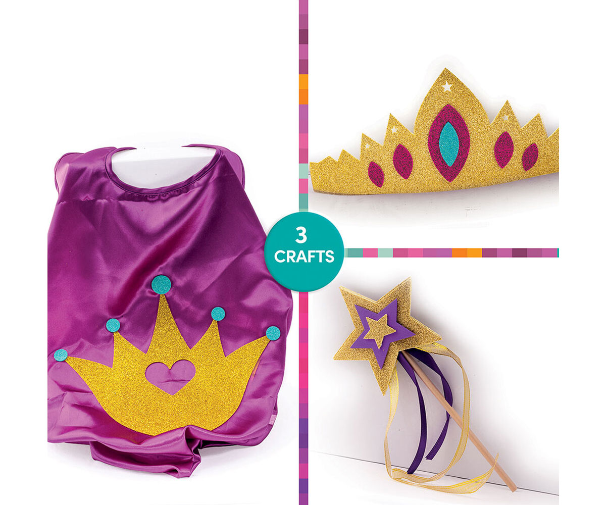 Комплект за принцеси AS Crafts – корона, пръчица и пелерина