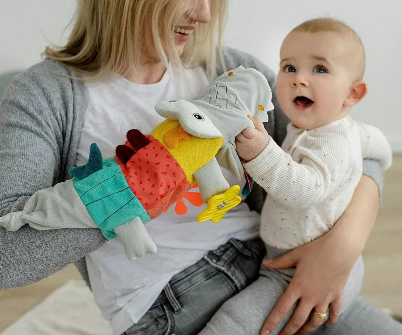 Кукла за ръка крокодил babyFEHN DoBabyDoo, 40 см, 0–3 г.