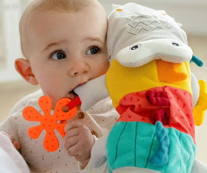 Кукла за ръка крокодил babyFEHN DoBabyDoo, 40 см, 0–3 г.