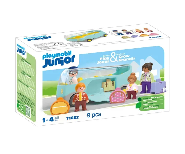 Playmobil Junior Летищен автобус с фигурки и куфари, 12м–4г.