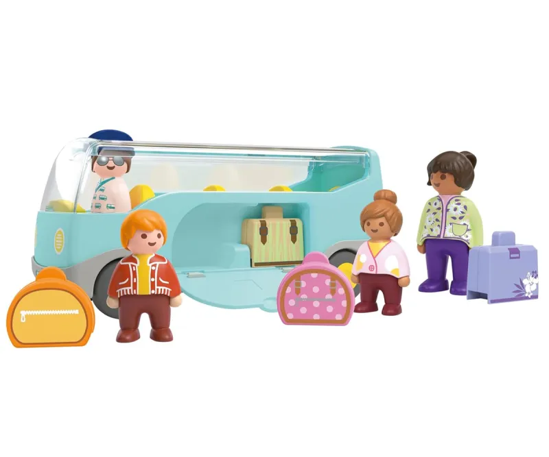 Playmobil Junior Летищен автобус с фигурки и куфари, 12м–4г.