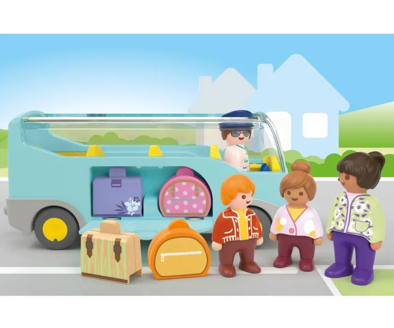 Playmobil Junior Летищен автобус с фигурки и куфари, 12м–4г.