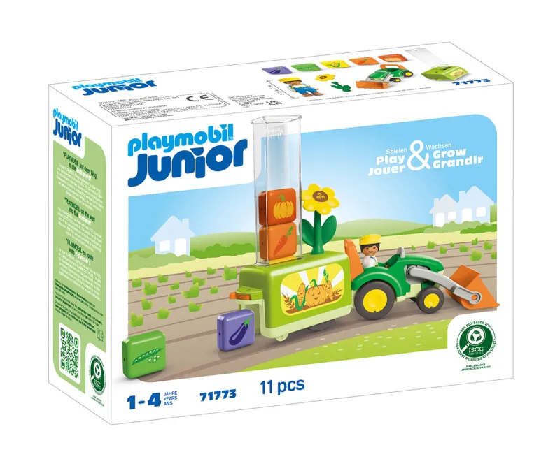Playmobil Junior Строителен камион с гараж за сортиране, 12м–4г.